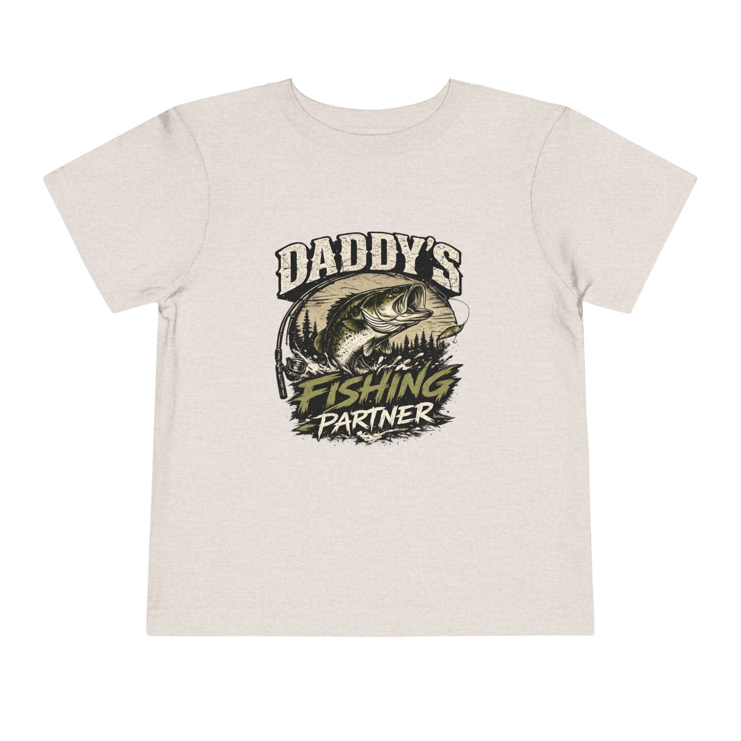 Toddler Tee - Daddy's Fishing Partner,Cute Little Angler T-Shirt
