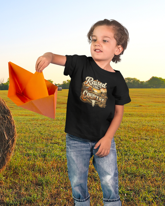 Toddler Tee- Raised on Country T-Shirt