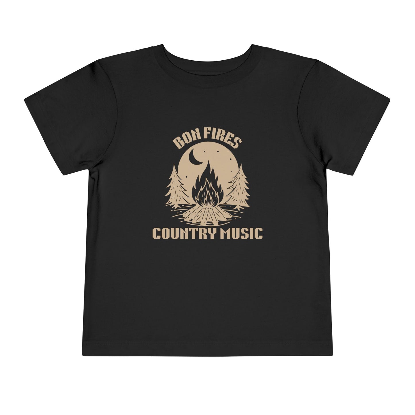 Toddler Tee - Bonfires & Country Music Campfire Graphic