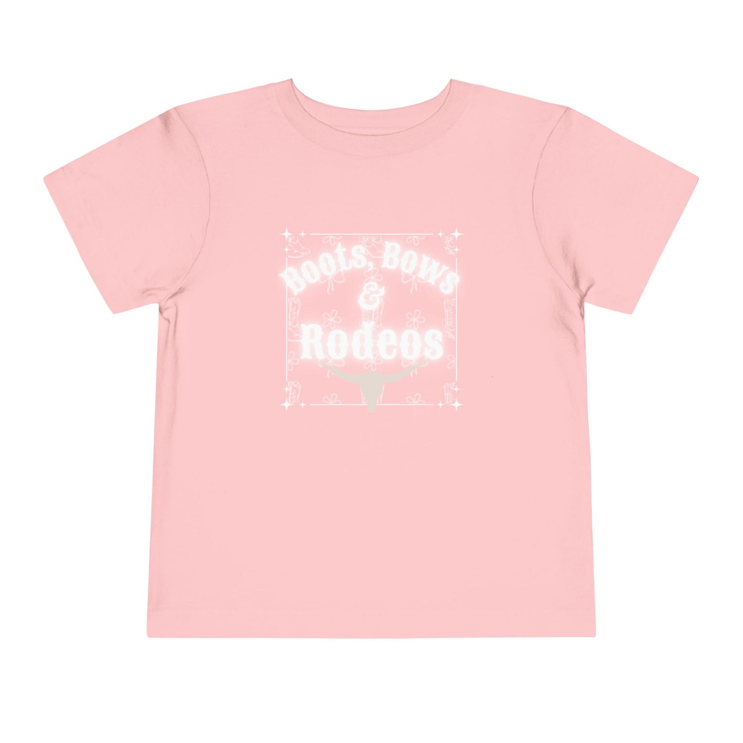 Toddler Tee - "Boots, Bows & Rodeos" Western Cowgirl T-Shirt