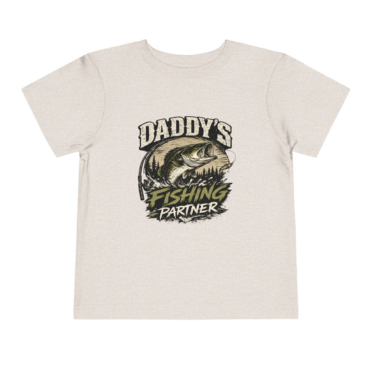 Toddler Tee - Daddy's Fishing Partner,Cute Little Angler T-Shirt