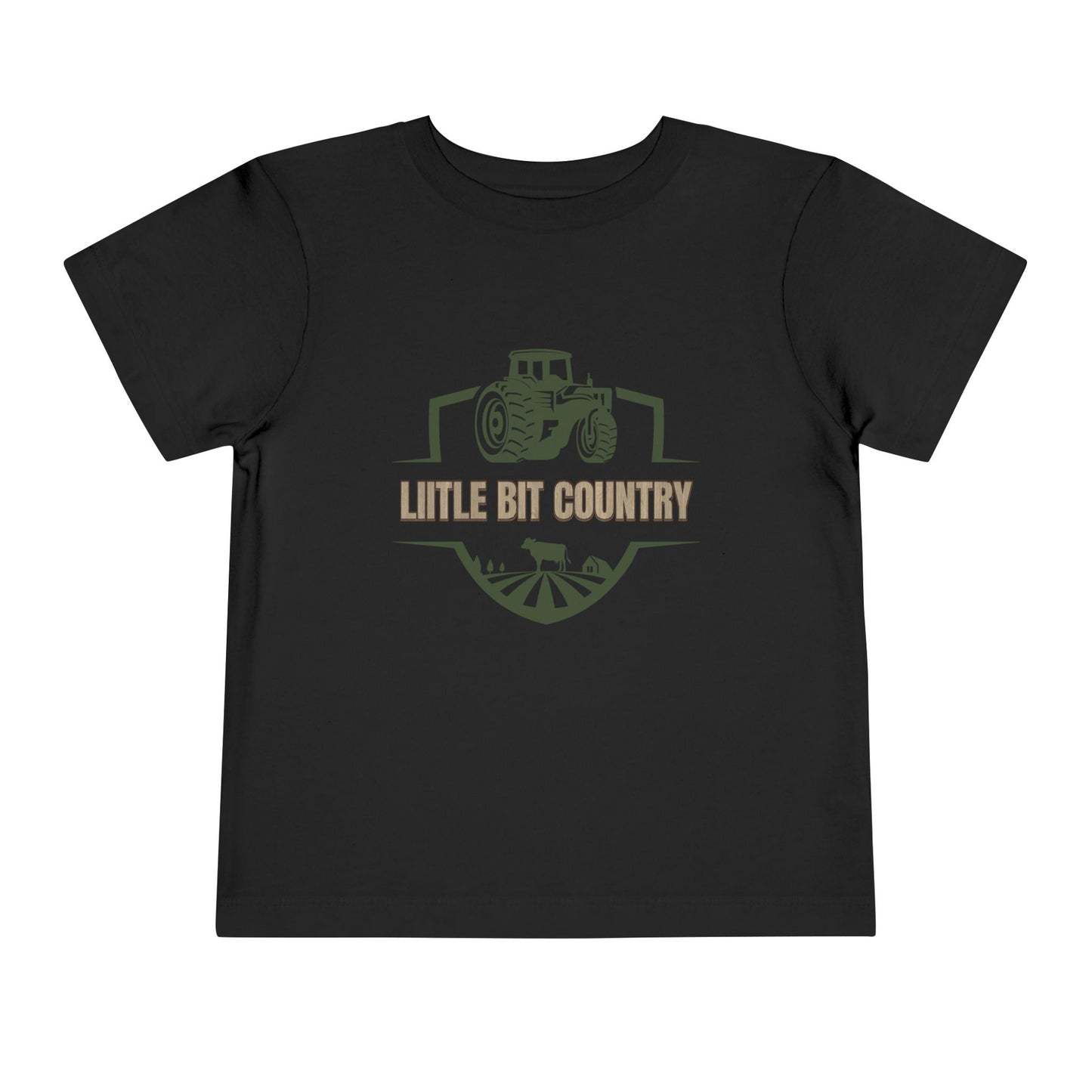 Toddler Tee — "Little Bit Country" Tractor Farm T-Shirt