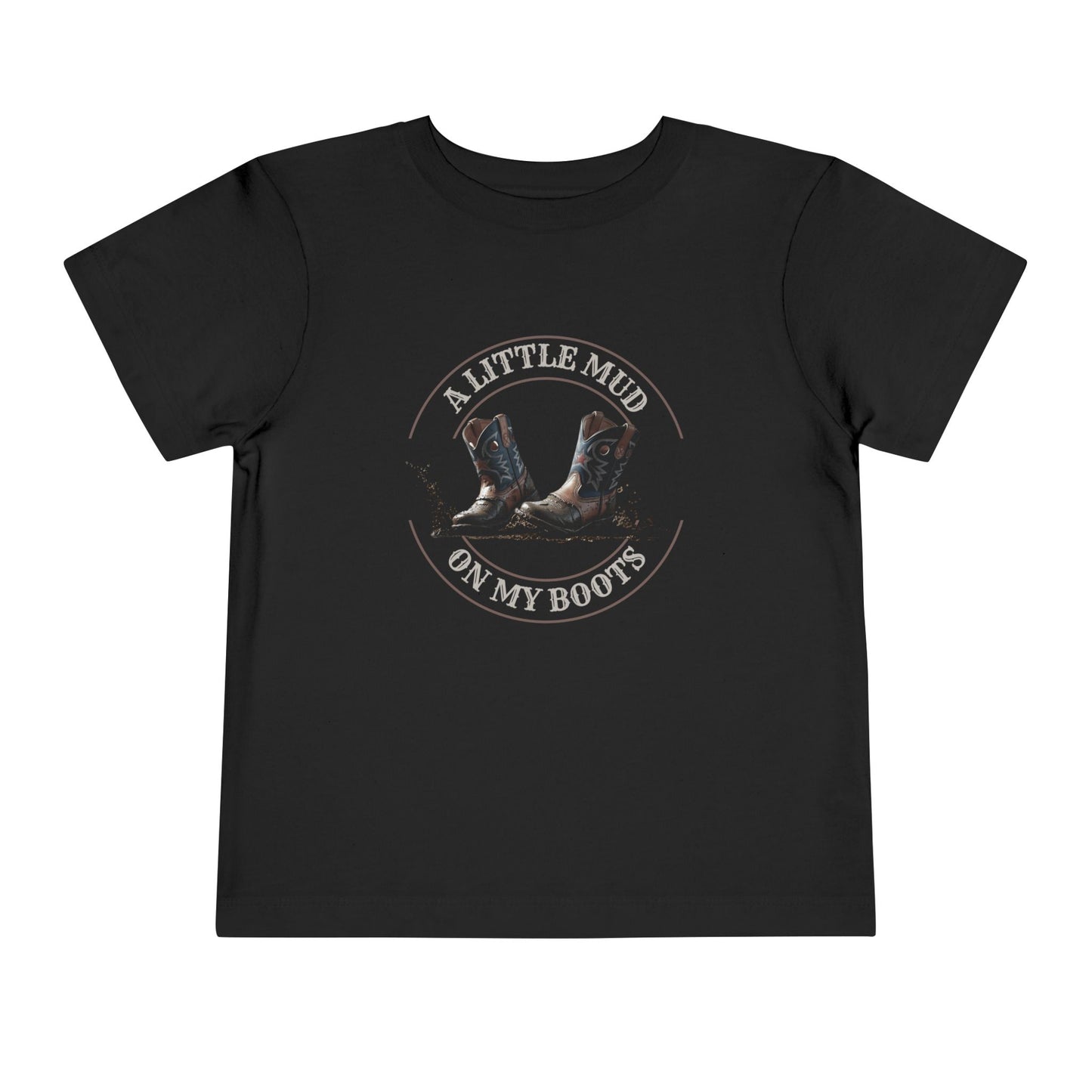 Toddler T-Shirt - Muddy Cowboy Boot Little Boy T-Shirt