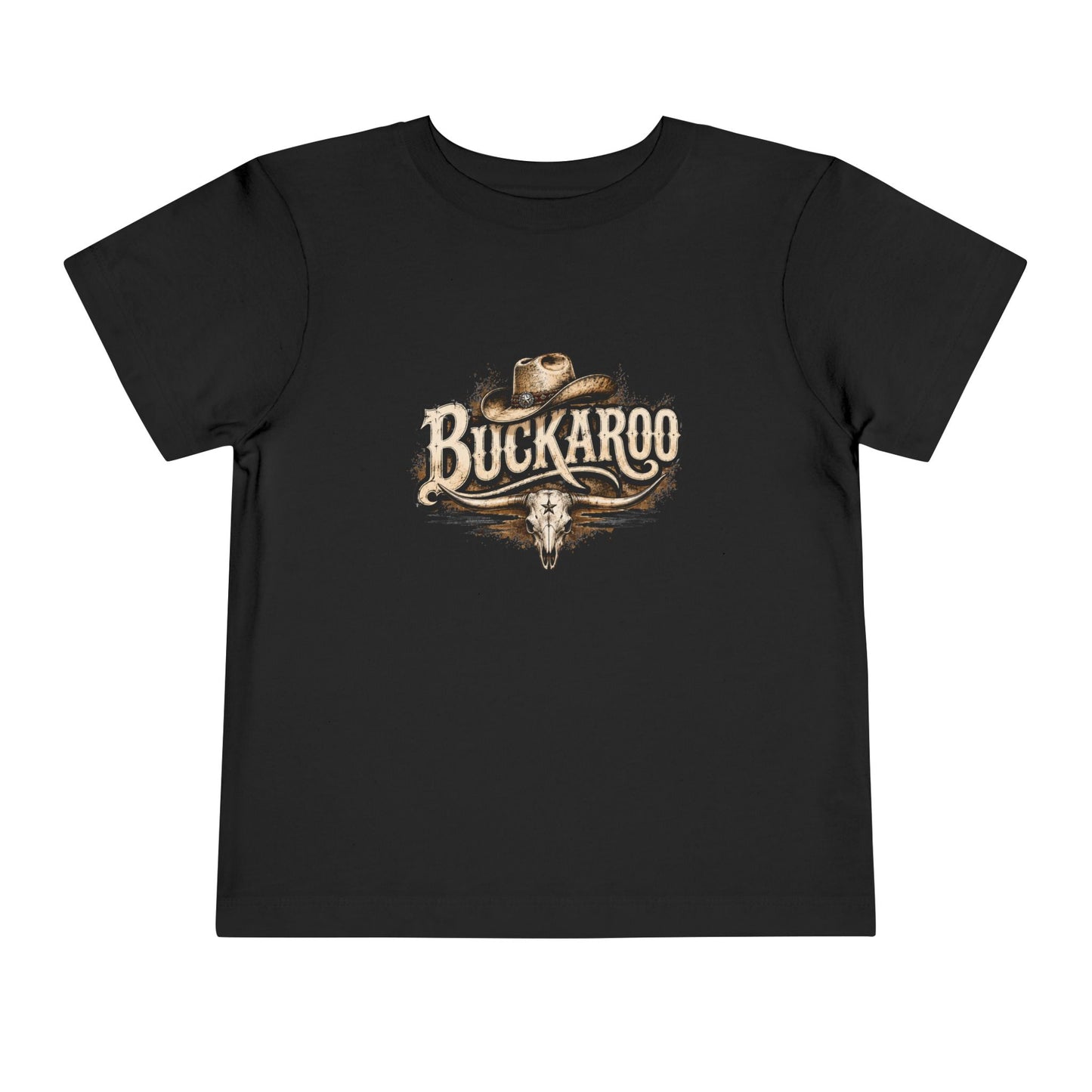 Toddler Tee — Buckaroo Western Cowboy Hat & Skull Graphic T-Shirt