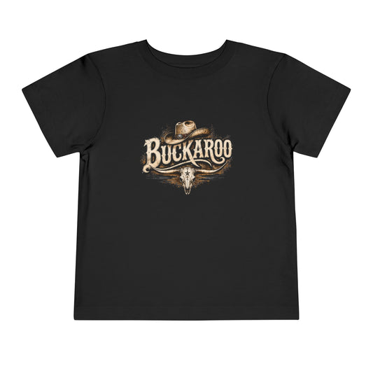 Toddler Tee — Buckaroo Western Cowboy Hat & Skull Graphic T-Shirt