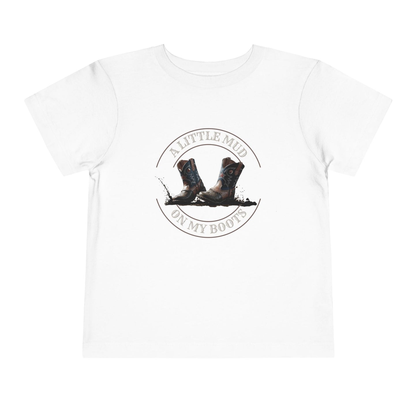 Toddler T-Shirt - Muddy Cowboy Boot Little Boy T-Shirt