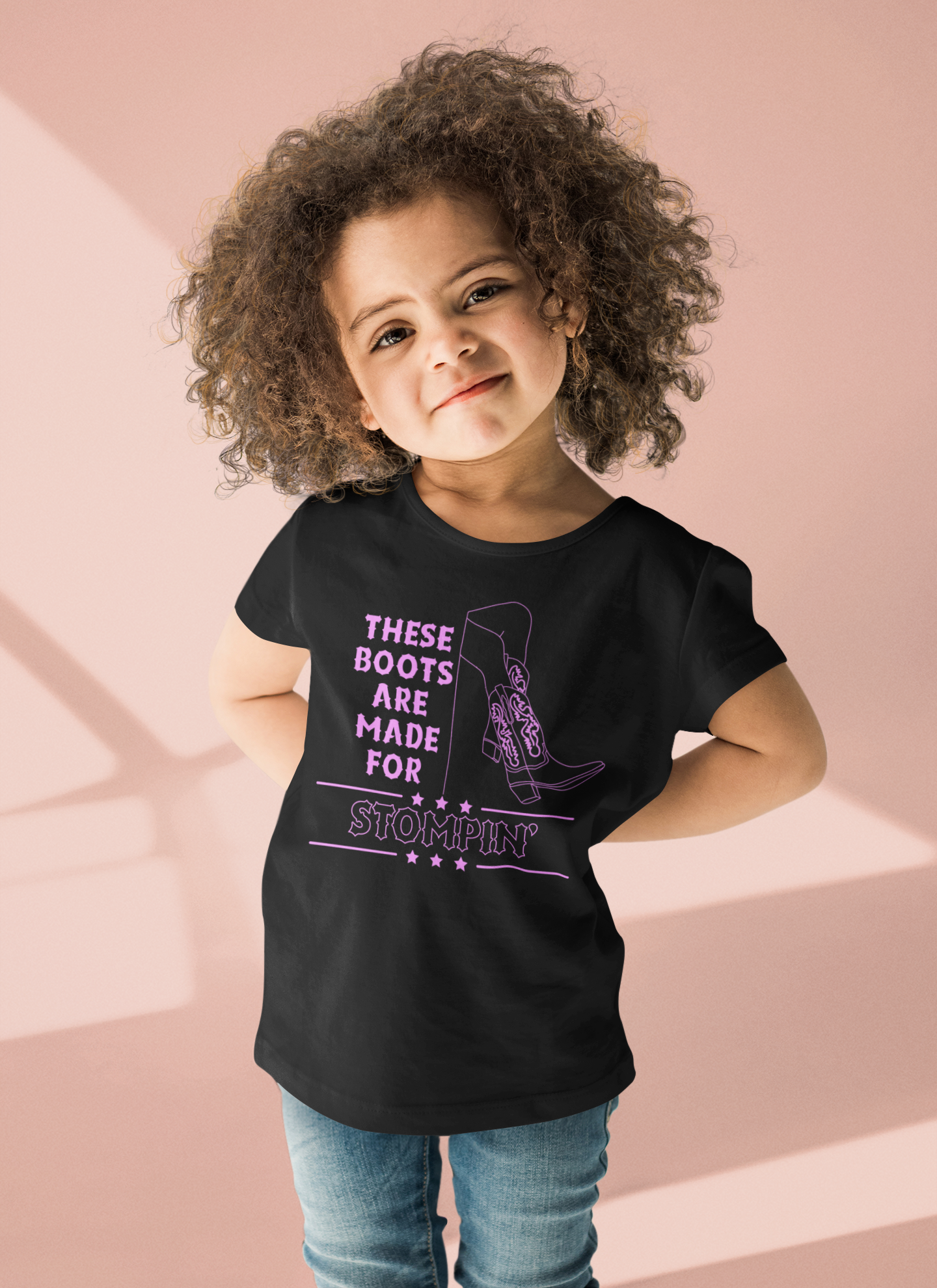 Toddler Tee -  Little Girl These Boots Are Made for Stomping T-Shirt