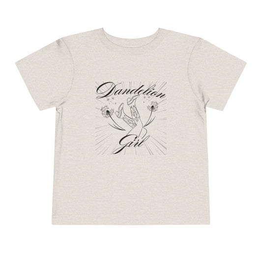 Toddler Tee — “Dandelion Girl” Floral Vintage Western Graphic T-Shirt