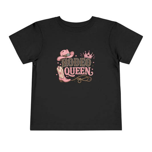 Toddler tee - Rodeo Queen, Pink Cowboy Hat & Boots Kids Short Sleeve T-Shirt
