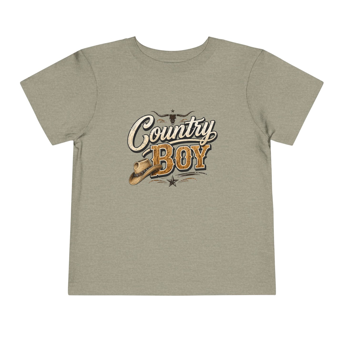 Toddler Tee- Country Boy Rustic Cowboy Hat Graphic T-Shirt