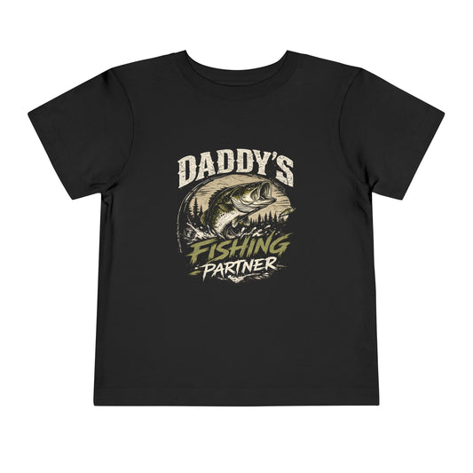 Toddler Tee - Daddy's Fishing Partner,Cute Little Angler T-Shirt
